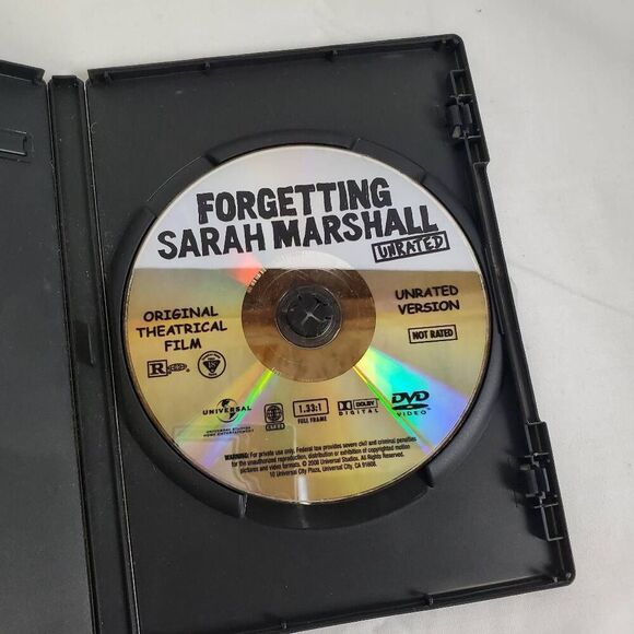 Forgetting Sarah Marshall DVD Unrated Full Screen Comedy Jason Segel - Picture 2 of 3